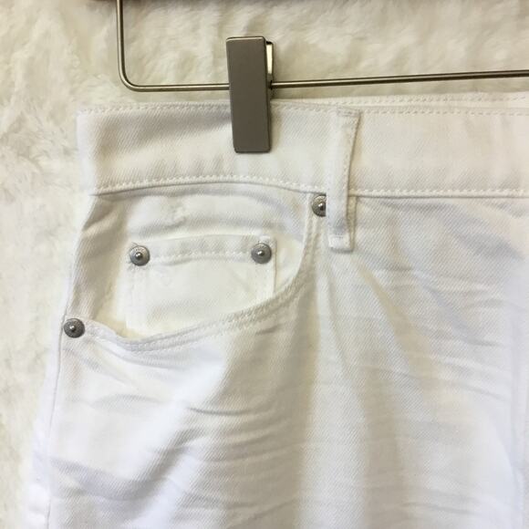 Loft White High Waist Boyfriend Jeans - Picture 7 of 15